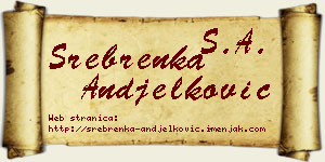 Srebrenka Anđelković vizit kartica